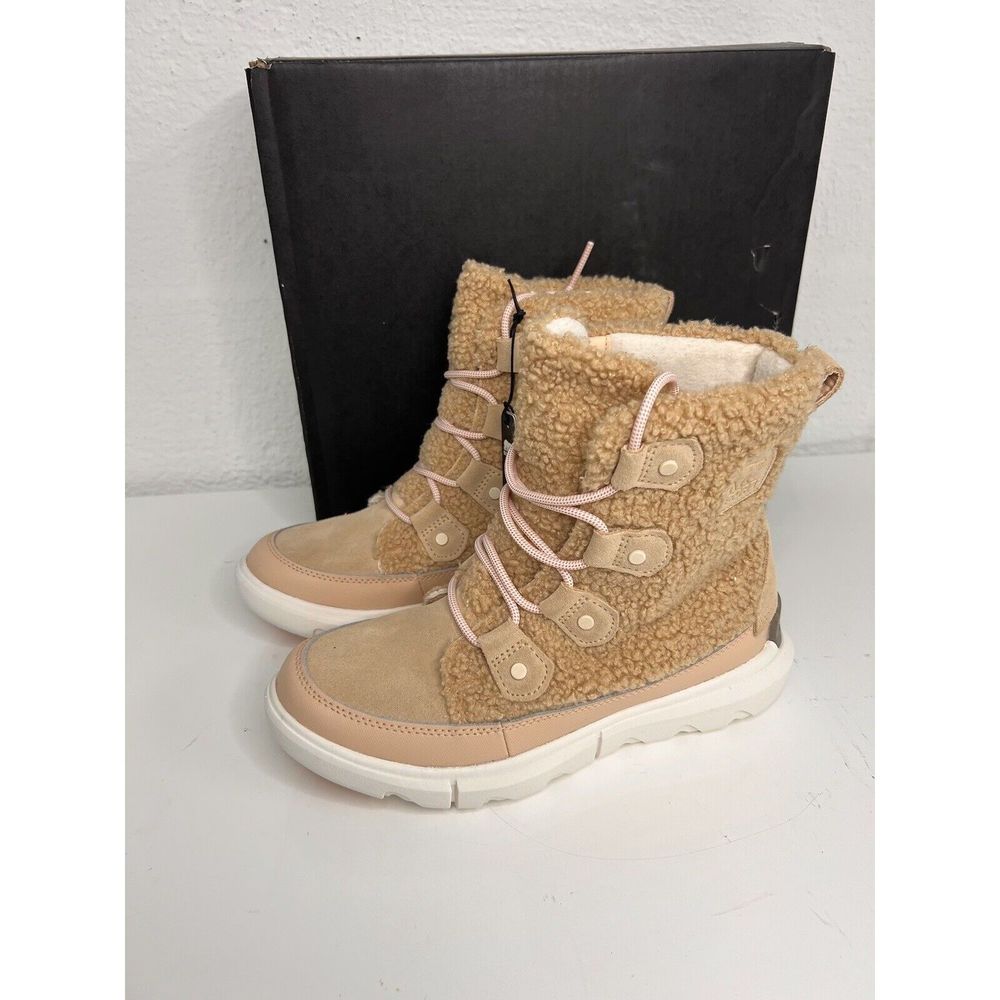 Sorel Women's Explorer II Joan Cozy Boot Nova Sand/Sea Salt NWB Size 11